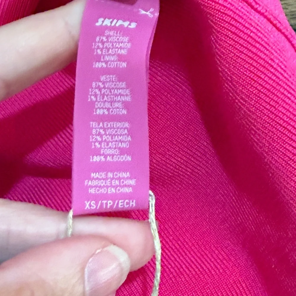 Skims Classic High-Waisted Bikini Bottom Women's Swimwear Sz XS NWT Hot Pink